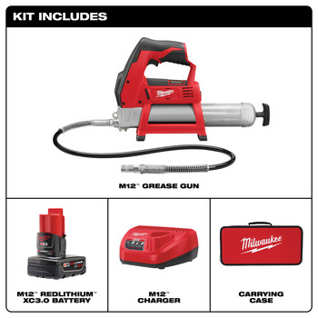 Milwaukee 12v best sale grease gun