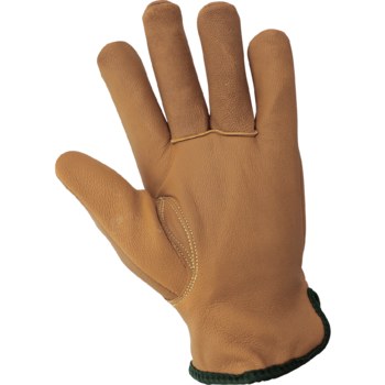 Global Glove CR3800 Brown Small Grain Goatskin Cut-Resistant Gloves - ANSI A4 Cut Resistance - CR3800-7(S)