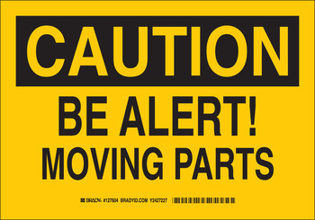 Picture of Brady B-302 Polyester Rectangle Yellow English Equipment Safety Sign part number 127604 (Main product image)