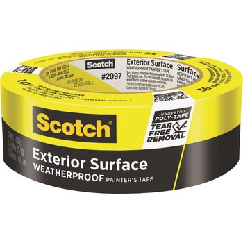3M Scotch 2097-36CC-XS Exterior Surface Yellow Painter's Tape, 36 mm Width  x 45 yd Length