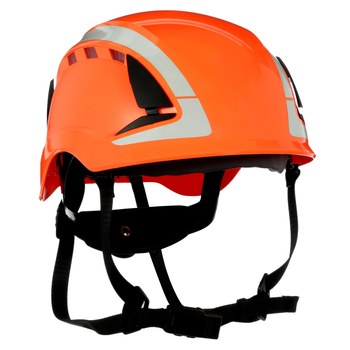 3M SecureFit Safety Helmet X5007VX-ANSI Orange-Vented-Reflective