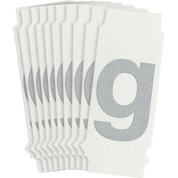 Picture of Brady Quik-Lite White Reflective Outdoor 9703-G Letter Label (Main product image)