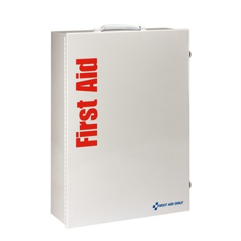 First Aid Only First Aid Cabinet - 5.63 in Width - 15 in Length - 22 in Height - Metal Case Construction - 092265-90576