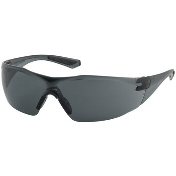 PIP Bouton Optical Pulse 250-49 Universal Polycarbonate Safety Glasses Gray  Lens - Black Frame - Rimless - 616314-16606