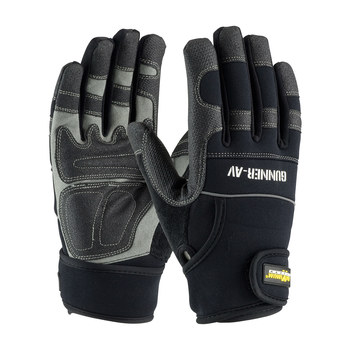 Picture of PIP Maximum Safety Gunner AV 120-4400 Black/Gray Small Lycra/Neoprene/Nylon/Nylon/PVC/Rubber/Synthetic Leather Work Gloves (Main product image)