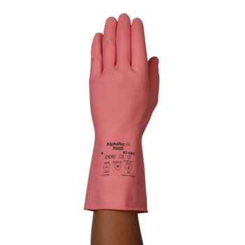 Ansell AlphaTec 87-085 10 Natural Rubber Latex Chemical-Resistant Gloves - 87085100BP