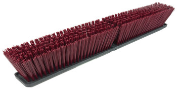Weiler Green Works 423 Push Broom Head - 24 in - Recycled Plastic - Maroon - 42354
