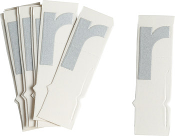 Picture of Brady Quik-Lite White Reflective Outdoor 9704-R Letter Label (Main product image)