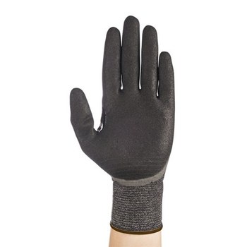 Ansell HyFlex 11-937 Anthracite Gray 9 Cut Resistant Gloves - ANSI A2 Cut Resistance - Nitrile Foam Both Sides, 3/4 Back Coating - 11-937-9