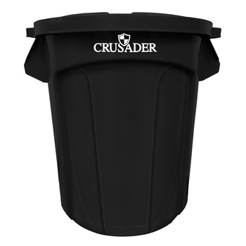 Picture of Quantum Storage CTC-20BK Crusader Round 20 gal Black Polyethylene Heavy-Duty Utility Container (Main product image)