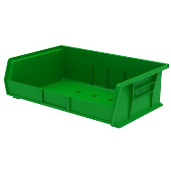 Picture of Akro-Mils 30255 Akrobin 60 lb Green Industrial Grade Polymer Hanging / Stacking Storage Bin (Main product image)