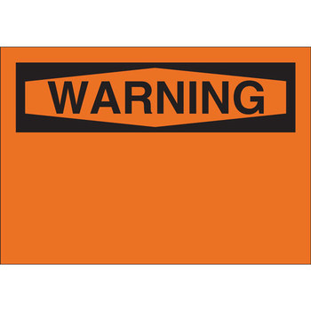 Picture of Brady Polyester Orange English Preprinted Header part number 88945 (Main product image)
