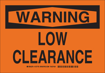 Picture of Brady B-401 Polystyrene Rectangle Orange English Equipment Safety Sign part number 127777 (Main product image)