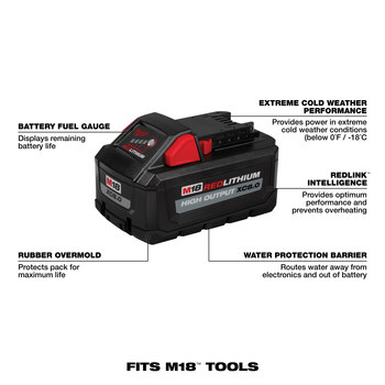 Milwaukee free best sale 8.0 battery