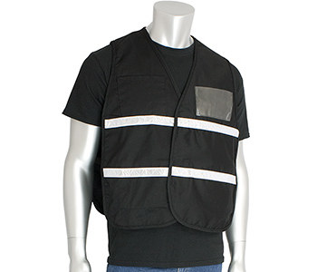 Picture of PIP 300-2502 Black 4XL/5XL Cotton/Polyester Solid High-Visibility Vest (Main product image)