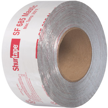 Shurtape ShurMASTIC SF 685 Foil Tape - 2 in Width x 100 ft Length - 17 mil Total Thickness - SHURTAPE 200664
