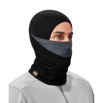 Ergodyne N-Ferno 6838 Black Universal Nylon Cold Weather Balaclava Hood - 720476-16838