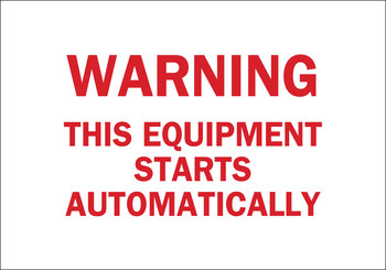 Picture of Brady B-120 Fiberglass Reinforced Polyester Rectangle White English Equipment Safety Sign part number 74415 (Main product image)