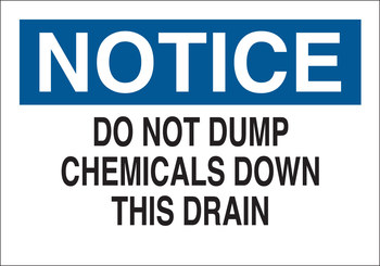Picture of Brady B-555 Aluminum Rectangle White English Chemical Disposal Sign part number 40920 (Main product image)