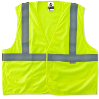 Picture of Ergodyne Glowear 8255HL High-Visibility Lime 4XL/5XL Polyester Solid High-Visibility Vest (Main product image)