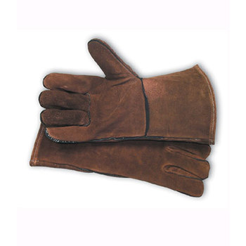 PIP 73-7088 Brown Large Split Cowhide Welding Glove - Wing Thumb - 13.5 in Length
