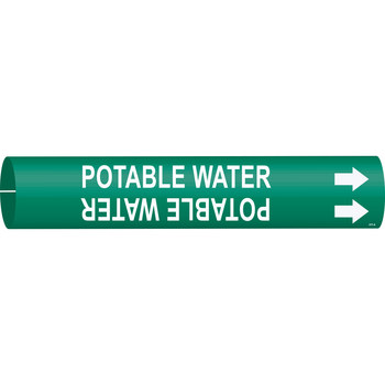 Picture of Brady Bradysnap-On White on Green Plastic 4111-A Snap-On Pipe Marker (Main product image)