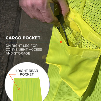 Ergodyne High-Visibility Pants 8910 22955 - Size Large/XL - High-Visibility Lime