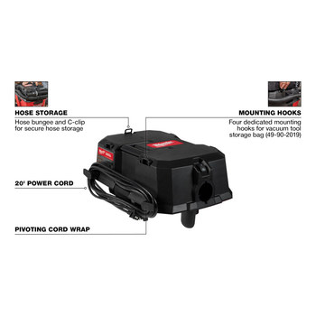 Milwaukee - Wet/Dry Vacuum Motor Head - Red/Black - 0931-20 - 54321