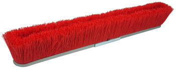 Weiler Vortec Pro 252 Push Broom Head - 18 in - Polypropylene - Red - 25290