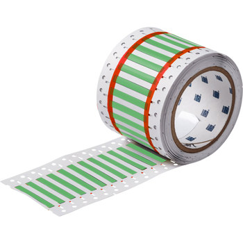 Picture of Brady Permasleeve Green Heat-Shrinkable Polyolefin Thermal Transfer 2HX-094-2-GR-4 Die-Cut Thermal Transfer Printer Sleeve (Main product image)
