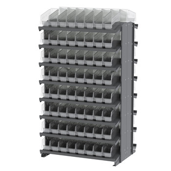 Akro-Mils APRD040 Fixed Rack APRD040, Gray, 16 Shelves | RSHughes.com