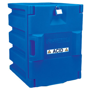 Picture of Justrite 4 L Blue Polyethylene Hazardous Material Storage Cabinet (Main product image)