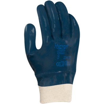 Ansell Hycron 27-602 Blue 9 Cut-Resistant Glove - ANSI A1 Cut Resistance - Nitrile Full Coverage Except Cuff Coating - 123683
