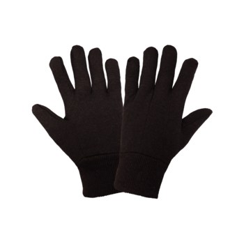 Global Glove Economy Jersey Glove Dark Brown Cotton/Polyester Work & General Purpose Gloves - C70BJ-W