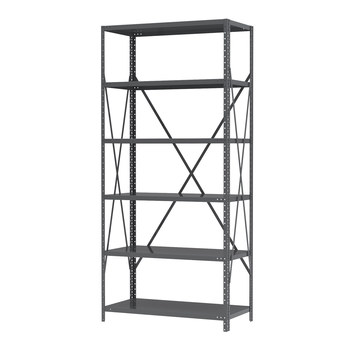 Picture of Akro-Mils AS187936 6500 lb Adjustable Gray Powder Coated Steel 22 ga Open Fixed Shelving System (Main product image)