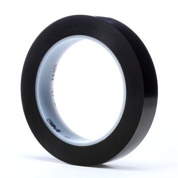 3M 471 Black Marking Tape - 3/4 in Width x 36 yd Length - 5.2 mil Thick - 03114