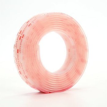 3M Dual Lock TB3561/TB3562 Clear Reclosable Fastener - Mushroom Hook with 400 stems/in Stem Count - 1 in Width x 10 ft Length - 97632