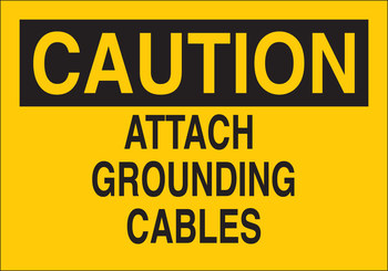Picture of Brady B-555 Aluminum Rectangle Yellow English Electrical Safety Sign part number 43080 (Main product image)