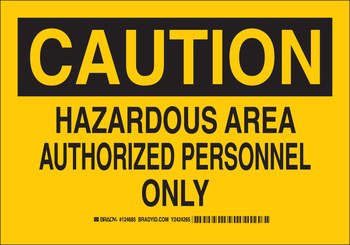 Picture of Brady B-401 Polystyrene Rectangle Yellow English Hazardous Material Sign part number 124684 (Main product image)