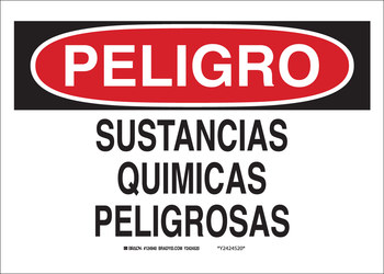 Picture of Brady B-401 Polystyrene Rectangle White Spanish Hazardous Material Sign part number 39111 (Main product image)