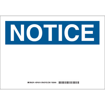 Picture of Brady Prinzing B-401 Plastic Rectangle White English Preprinted Header part number SP401N (Main product image)