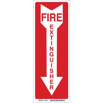 Picture of Brady Bradyglo B-120 Fiberglass Reinforced Polyester Red English Fire Equipment Sign part number 71655 (Main product image)