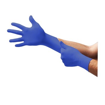 Microflex Microflex Cobalt N19 Blue X-Small Powder Free Disposable General Purpose & Examination Gloves - 9 in Length - Textured Finish - 683438-54190