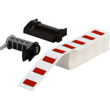 Picture of Brady Red Polyester Thermal Transfer PTLEP-171-593-RD Die-Cut Thermal Transfer Printer Label Roll (Main product image)