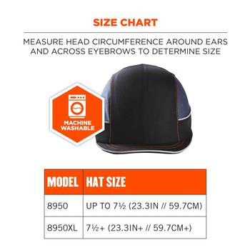 Ergodyne Skullerz Bump Cap 8950 23340 - Black