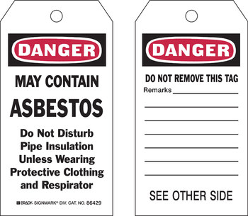 Picture of Brady Black / Red on White Self-Laminating, Two-Sided, Write-On Polyester / Paper 86429 Chemical Hazard Tag (Main product image)