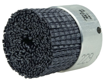 Weiler Bore-Rx Ceramic Bristle Disc - Medium Grade - Shank Attachment - 2 in Outside Diameter - 0.055 in Bristle Diameter - 85736