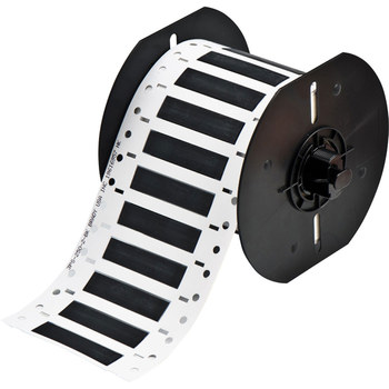 Picture of Brady Permasleeve Black Heat-Shrinkable, Self-Extinguishing Polyolefin Thermal Transfer B33D-250-2-342BK Die-Cut Thermal Transfer Printer Sleeve (Main product image)