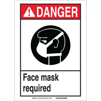 Picture of Brady B-302 Polyester Rectangle PPE Sign part number 119439 (Main product image)