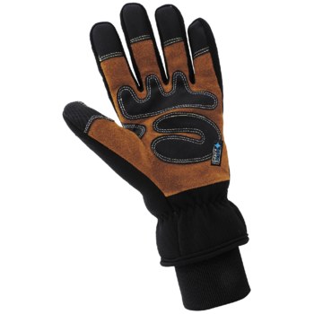 Global Glove Premium SG5200INT Black Large Split Cowhide Cold Condition Gloves - Cold Keep Insulation - SG5200INT-9(L)